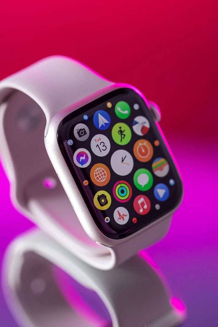smart watch série 9 rose saumon + un bracelet bonus